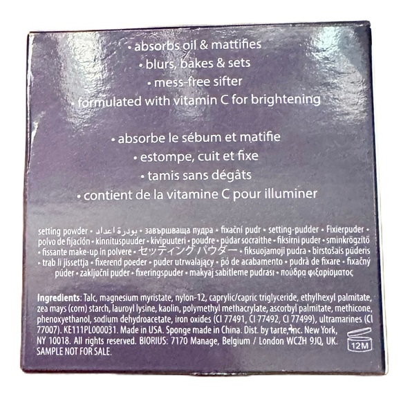 DESIGNED BY TARTE!!! NEW SHAPE TAPE SETTING POWDER COLOR:TRANSLUCENT. - Picture 4 of 5